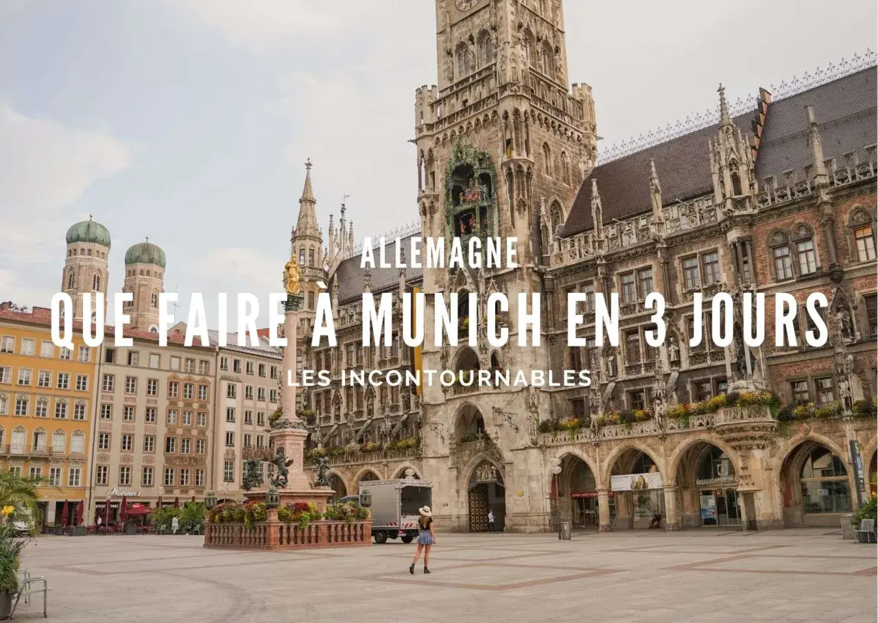 La Marienplatz à Munich, Allemagne, avec le Nouvel Hôtel de Ville. Un guide pour découvrir les incontournables de Munich en 3 jours.